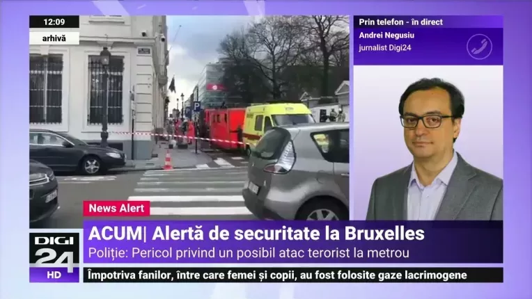 Alerte privind un atentat la metroul din Bruxelles. Politia verifica mesajele de pe retelele sociale