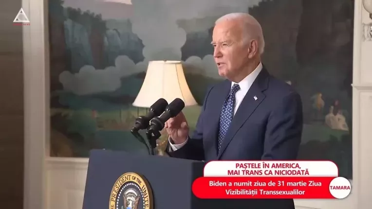 Biden a desemnat 31 martie, ziua Pastelui Catolic din 2024, Ziua Vizibilitatii Transsexualilor