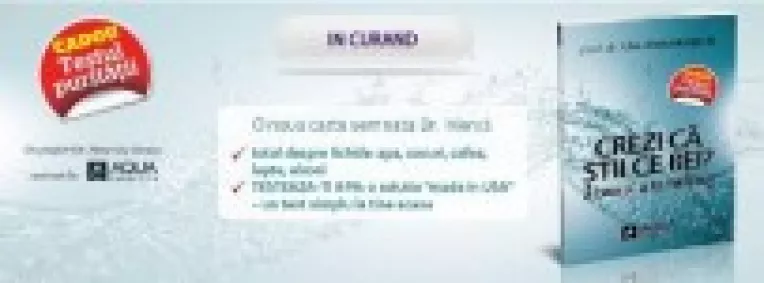 Dr. Gheorghe Mencinicopschi ne spune ce ar trebui sa facem pentru a ne asigura nivelul zilnic de hidratare