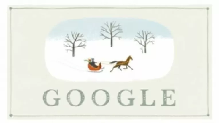 GOOGLE Romania si-a schimbat, marti, logoul, pentru a le ura romanilor "Sarbatori fericite"