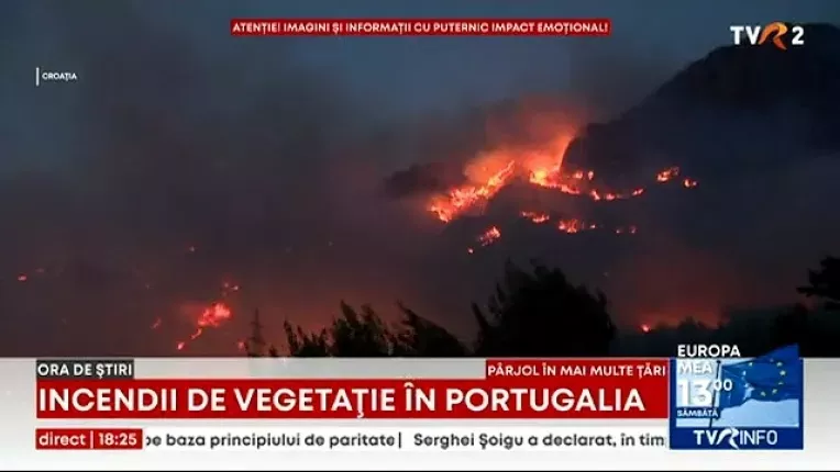 Incendii de vegetatie in jurul Marii Mediterane