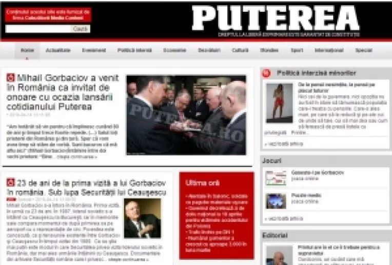 "Puterea" se lanseaza in prezenta lui Gorbaciov