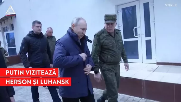 Putin a vizitat regiunile ucrainene Herson si Luhansk