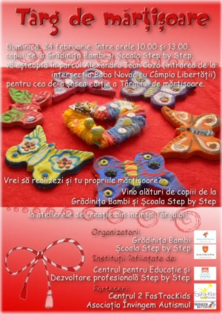 Targ de martisoare create de copiii de la Gradinita Bambi si Scoala Step by Step


